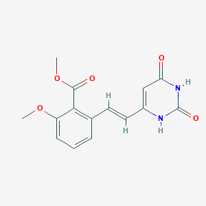 molecular formula C15H14N2O5 B6339268 2-[2-(2,6-二氧代-1,2,3,6-四氢嘧啶-4-基)-乙烯基]-6-甲氧基苯甲酸甲酯 CAS No. 365542-66-1