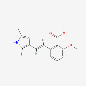 molecular formula C18H21NO3 B6339305 2-Methoxy-6-[2-(1,2,5-trimethyl-1H-pyrrol-3-yl)-vinyl]-benzoic acid methyl ester CAS No. 365542-55-8