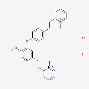 2-[2-[4-[2-methoxy-5-[2-(1-methylpyridin-1-ium-2-yl)ethyl]phenoxy]phenyl]ethyl]-1-methyl-pyridin-1-ium diiodide
