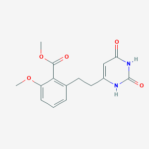 molecular formula C15H16N2O5 B6339372 2-[2-(2,6-Dioxo-1,2,3,6-tetrahydro-pyrimidin-4-yl)-ethyl]-6-methoxy-benzoic acid methyl ester CAS No. 365542-67-2