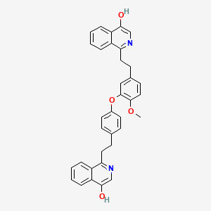 molecular formula C35H30N2O4 B6339395 1-[2-[4-[5-[2-(4-hydroxy-1-isoquinolyl)ethyl]-2-methoxy-phenoxy]phenyl]ethyl]isoquinolin-4-ol CAS No. 365542-48-9