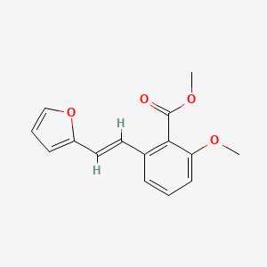 molecular formula C15H14O4 B6339423 2-(2-呋喃-2-基乙烯基)-6-甲氧基苯甲酸甲酯 CAS No. 1171924-20-1