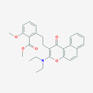 molecular formula C28H29NO5 B6339430 2-[2-(3-Diethylamino-1-oxo-1H-benzo[f]chromen-2-yl)-ethyl]-6-methoxy-benzoic acid methyl ester CAS No. 365542-83-2