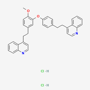 4-[2-[4-[2-methoxy-5-[2-(4-quinolyl)ethyl]phenoxy]phenyl]ethyl]quinoline dihydrochloride