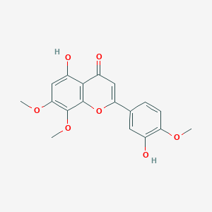 molecular formula C18H16O7 B6339477 5-Hydroxy-2-(3-hydroxy-4-methoxy-phenyl)-7,8-dimethoxy-chromen-4-one CAS No. 10568-42-0