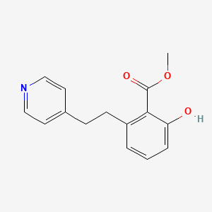 molecular formula C15H15NO3 B6339484 2-羟基-6-(2-吡啶-4-乙基)-苯甲酸甲酯 CAS No. 1171924-11-0