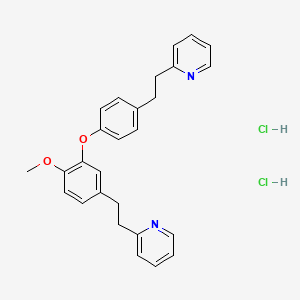 2-[2-[4-[2-Methoxy-5-[2-(2-pyridyl)ethyl]phenoxy]phenyl]ethyl]pyridine dihydrochloride