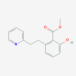 molecular formula C15H15NO3 B6339498 2-羟基-6-(2-吡啶-2-基乙基)苯甲酸甲酯 CAS No. 1171924-09-6