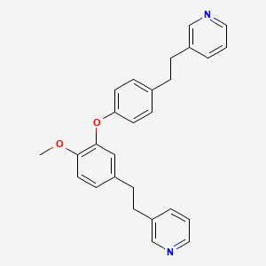 3-[2-[4-[2-methoxy-5-[2-(3-pyridyl)ethyl]phenoxy]phenyl]ethyl]pyridine