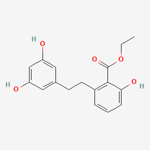 molecular formula C17H18O5 B6339538 2-[2-(3,5-Dihydroxy-phenyl)-ethyl]-6-hydroxy-benzoic acid ethyl ester CAS No. 365542-26-3
