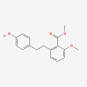 molecular formula C17H18O4 B6339554 2-[2-(4-Hydroxy-phenyl)-ethyl]-6-methoxy-benzoic acid methyl ester CAS No. 65819-12-7
