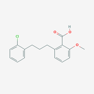 molecular formula C17H17ClO3 B6339561 2-[3-(2-Chloro-phenyl)-propyl]-6-methoxy-benzoic acid CAS No. 1171923-94-6