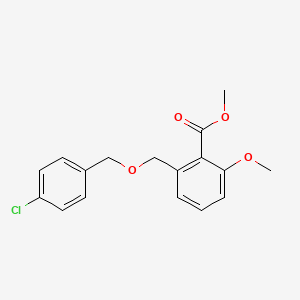 molecular formula C17H17ClO4 B6339568 2-(4-Chloro-benzyloxymethyl)-6-methoxy-benzoic acid methyl ester CAS No. 1171923-96-8