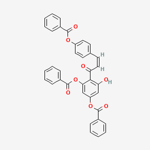 molecular formula C36H24O8 B6339589 3-(Benzoyloxy)-4-{(2Z)-3-[4-(benzoyloxy)phenyl]prop-2-enoyl}-5-hydroxyphenyl benzoate CAS No. 1171923-81-1
