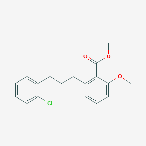 molecular formula C18H19ClO3 B6339596 2-[3-(2-Chloro-phenyl)-propyl]-6-methoxy-benzoic acid methyl ester CAS No. 1171923-84-4