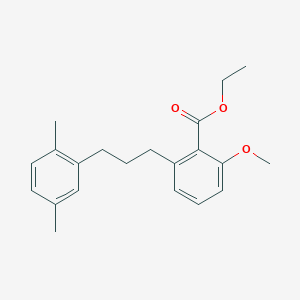 molecular formula C21H26O3 B6339599 2-[3-(2,5-Dimethyl-phenyl)-propyl]-6-methoxy-benzoic acid ethyl ester CAS No. 1171923-78-6