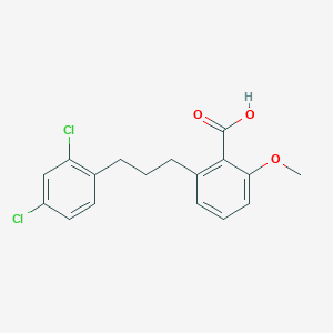 molecular formula C17H16Cl2O3 B6339602 2-[3-(2,4-二氯苯基)-丙基]-6-甲氧基苯甲酸 CAS No. 1171923-80-0