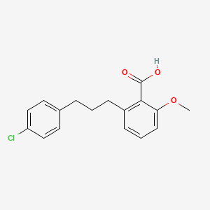 molecular formula C17H17ClO3 B6339607 2-[3-(4-Chloro-phenyl)-propyl]-6-methoxy-benzoic acid CAS No. 1171923-85-5