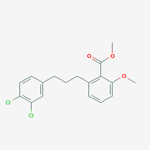 molecular formula C18H18Cl2O3 B6339608 2-[3-(3,4-Dichloro-phenyl)-propyl]-6-methoxy-benzoic acid methyl ester CAS No. 1171923-70-8