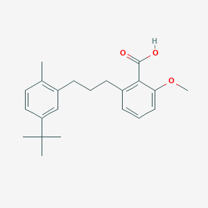 molecular formula C22H28O3 B6339616 2-[3-(5-tert-Butyl-2-methyl-phenyl)-propyl]-6-methoxy-benzoic acid CAS No. 1171923-77-5