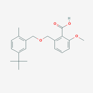 molecular formula C21H26O4 B6339649 2-(5-tert-Butyl-2-methyl-benzyloxymethyl)-6-methoxy-benzoic acid CAS No. 1171923-64-0