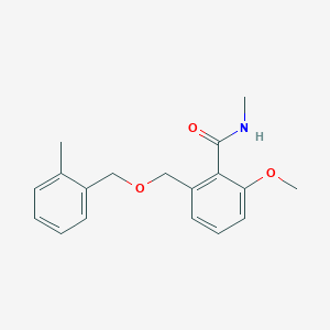 molecular formula C18H21NO3 B6339676 2-Methoxy-N-methyl-6-(2-methyl-benzyloxymethyl)-benzamide CAS No. 1171923-43-5