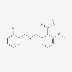 molecular formula C16H15ClO4 B6339699 2-(2-Chloro-benzyloxymethyl)-6-methoxy-benzoic acid CAS No. 1171923-40-2