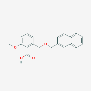 molecular formula C20H18O4 B6339705 2-Methoxy-6-(naphthalen-2-ylmethoxymethyl)-benzoic acid;  95% CAS No. 1171923-38-8