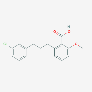 molecular formula C17H17ClO3 B6339721 2-[3-(3-Chloro-phenyl)-propyl]-6-methoxy-benzoic acid CAS No. 1171923-36-6