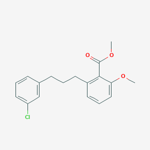 molecular formula C18H19ClO3 B6339751 2-[3-(3-氯苯基)-丙基]-6-甲氧基苯甲酸甲酯 CAS No. 1171923-22-0