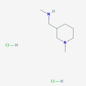 molecular formula C8H20Cl2N2 B6339755 1-Methyl-3-(methylaminomethyl)-piperidine dihydrochloride;  98% CAS No. 1176419-81-0