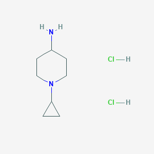 molecular formula C8H18Cl2N2 B6339759 4-Amino-1-cyclopropyl-piperidine dihydrochloride;  97% CAS No. 1176419-75-2