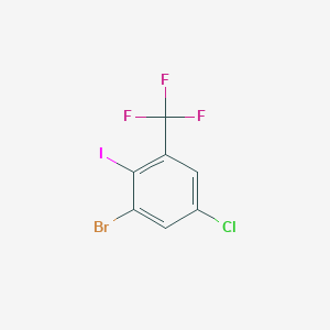 molecular formula C7H2BrClF3I B6339760 3-Bromo-5-chloro-2-iodobenzotrifluoride CAS No. 1027512-75-9