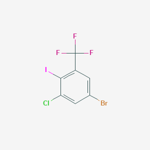 molecular formula C7H2BrClF3I B6339769 5-Bromo-3-chloro-2-iodobenzotrifluoride CAS No. 1027512-67-9