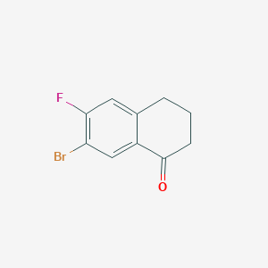 molecular formula C10H8BrFO B6339787 7-Bromo-6-fluoro-3,4-dihydronaphthalen-1(2H)-one CAS No. 1260014-75-2