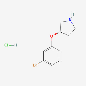 molecular formula C10H13BrClNO B6339794 (S)-3-(3-Bromo-phenoxy)-pyrrolidine hydrochloride CAS No. 1260593-52-9