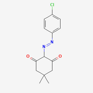 molecular formula C14H15ClN2O2 B6339807 2-((4-Chlorophenyl)diazenyl)-5,5-dimethylcyclohexane-1,3-dione CAS No. 87772-81-4