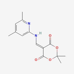 molecular formula C14H16N2O4 B6339809 5-(((4,6-Dimethyl(2-pyridyl))amino)methylene)-2,2-dimethyl-1,3-dioxane-4,6-dione CAS No. 25165-71-3