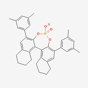 molecular formula C36H37O4P B6339825 (11bR)-2,6-Di(3,5-diMePh)-8,9,10,11,12,13,14,15-8hydro-4-OH-4-oxide-dinaphtho[2,1-d:1',2'-f][1,3,2]dioxaphosphepin, 98% 99%ee CAS No. 1065214-95-0