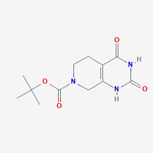 molecular formula C12H17N3O4 B6339842 叔丁基 2,4-二氧代-2,3,4,5,6,8-六氢吡啶并[3,4-d]嘧啶-7(1H)-羧酸酯 CAS No. 1936245-20-3
