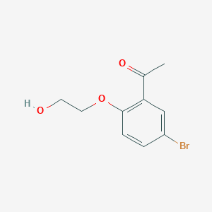 molecular formula C10H11BrO3 B6339862 5'-Bromo-2'-(2-hydroxyethoxy)acetophenone CAS No. 866930-08-7