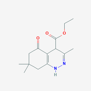 Ethyl 3,7,7-trimethyl-5-oxo-1,4,6,7,8-pentahydrocinnoline-4-carboxylate