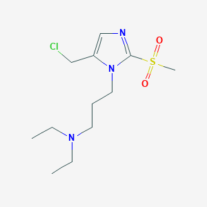 molecular formula C12H22ClN3O2S B6339897 {3-[5-(氯甲基)-2-甲磺酰基-1H-咪唑-1-基]丙基}二乙胺 CAS No. 1221342-23-9