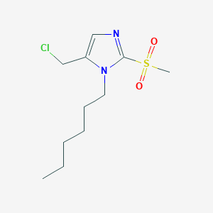 molecular formula C11H19ClN2O2S B6339900 5-(Chloromethyl)-1-hexyl-2-methanesulfonyl-1H-imidazole CAS No. 1221341-20-3
