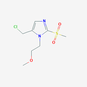 molecular formula C8H13ClN2O3S B6339902 5-(Chloromethyl)-2-methanesulfonyl-1-(2-methoxyethyl)-1H-imidazole CAS No. 1221342-25-1