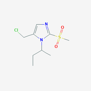 molecular formula C9H15ClN2O2S B6339909 1-(Butan-2-yl)-5-(chloromethyl)-2-methanesulfonyl-1H-imidazole CAS No. 1221341-17-8