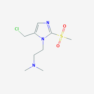 molecular formula C9H16ClN3O2S B6339916 {2-[5-(Chloromethyl)-2-methanesulfonyl-1H-imidazol-1-yl]ethyl}dimethylamine CAS No. 1221343-05-0