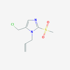 molecular formula C8H11ClN2O2S B6339928 5-(Chloromethyl)-2-methanesulfonyl-1-(prop-2-en-1-yl)-1H-imidazole CAS No. 1221343-03-8