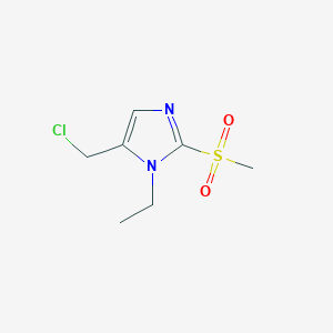 molecular formula C7H11ClN2O2S B6339939 5-(Chloromethyl)-1-ethyl-2-methanesulfonyl-1H-imidazole CAS No. 1221341-11-2