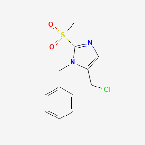 molecular formula C12H13ClN2O2S B6339949 1-Benzyl-5-(chloromethyl)-2-methanesulfonyl-1H-imidazole CAS No. 1221341-59-8